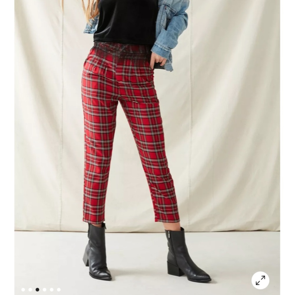 Urban Renewal Remnants Tartan Trouser Pant Red🍒